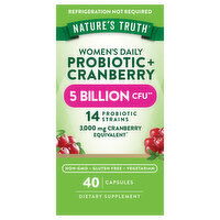 Nature's Truth Probiotic + Cranberry, Women's Daily, 3000 mg, Capsules - 40 Each 