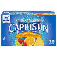 Capri Sun Juice Drink Blend, Tropical Punch - 10 Each 