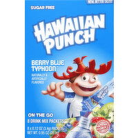 Hawaiian Punch Drink Mix Packets, Sugar Free, Berry Blue Typhoon, On The Go - 8 Each 