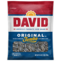 David Sunflower Seeds, Salted & Roasted, Original, Jumbo