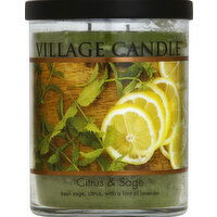 Village Candle Candle, Citrus & Sage, Glass Cylinder