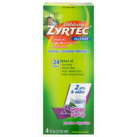 Zyrtec Allergy, Indoor & Outdoor, Children's, Grape Syrup - 4 Fluid ounce 