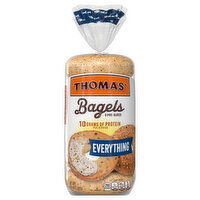 Thomas' Bagels, Everything, Pre-Sliced - 6 Each 