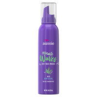 Aussie Aussie Miracle Waves Soft Wave Mousse with Hemp Seed Oil, Paraben Free, Sulfate Free, 6 oz. - 6 Ounce 