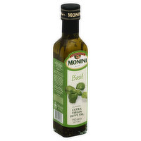 Monini Olive Oil, Extra Virgin, Basil Flavored - 8.5 Ounce 