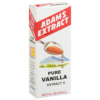 Adams Extract Vanilla Extract, Pure - 4 Fluid ounce 