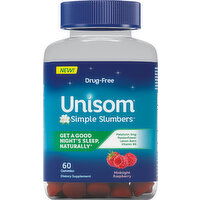 Unisom Melatonin, Drug-Free, 5 mg, Midnight Raspberry, Gummies - 60 Each 