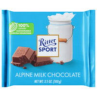 Ritter Sport Milk Chocolate, Alpine - 3.5 Ounce 