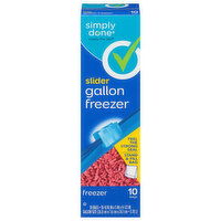 Simply Done Freezer Bags, Slider, Gallon Size