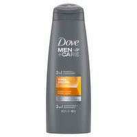 Dove Men+Care Shampoo + Conditioner, 2 in 1, Thick + Strong - 12 Fluid ounce 