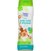 Tippy Toes Body Wash & Shampoo, Coconut Delight, 2 in 1, Kids