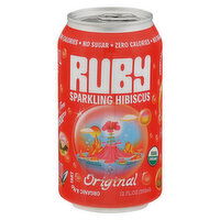 Ruby Sparkling Hibiscus, Organic, Original - 12 Fluid ounce 