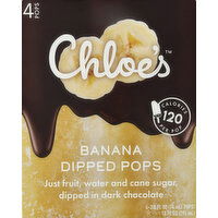 Chloe's Pops, Banana, Dipped - 4 Each 