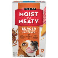 Moist and Meaty Dog Food, Burger with Cheddar Cheese Flavor - 12 Each 