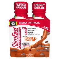 SlimFast Meal Replacement Shake, Caramel Latte, Coffee House - 4 Each 