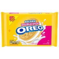 OREO Double Stuf Golden Sandwich Cookies, Family Size - 18.71 Ounce 