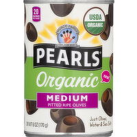 Pearls Ripe Olives, Pitted, Organic, Medium