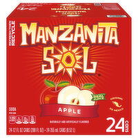 Manzanita Sol Soda, Apple - 24 Each 