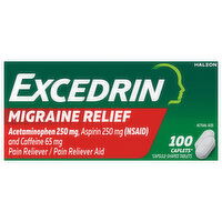 Excedrin Pain Reliever/Pain Reliever Aid, Migraine Relief, Caplets