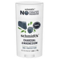 Schmidt's Deodorant, Charcoal & Magnesium, 48H Protection - 2.65 Ounce 