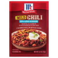 McCormick 30% Less Sodium Chili Mild Seasoning Mix - 1.25 Ounce 