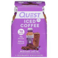 Quest Iced Coffee, Mocha Latte - 4 Each 