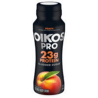 Oikos Pro Dairy Drink, Peach, Cultured - 7 Fluid ounce 