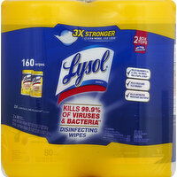 Lysol Disinfecting Wipes, Lemon & Lime Blossom Scent - 2 Each 