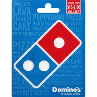 Dominos Gift Card, $15-$100 - 1 Each 