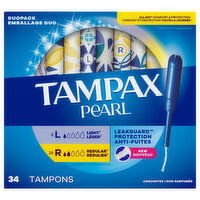 Tampax Light/Regular Unscented Tampons Duopack - 34 Each