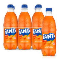 Fanta Orange Soda Fruit Flavored Soft Drink, 16.9 fl oz - 6 Each 