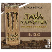 Java Monster Energy Drink, Loca Moca, 6 Pack