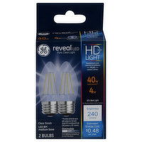 GE Light Bulbs, HD, LED, Clear Finish, 4 Watts