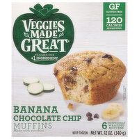 Veggies Made Great Muffins, Banana Chocolate Chip - 6 Each 