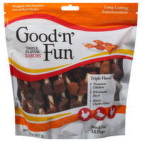 Good 'n' Fun Dog Snacks, Kabobs, Triple Flavor