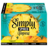 Simply Spiked Beer, Tropical, Signature Pineapple/Mango Pineapple, Variety Pack - 12 Each