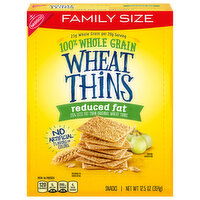 WHEAT THINS Reduced Fat Snacks, Whole Grain Wheat Crackers, Snack Crackers, Family Size - 12.5 Ounce 