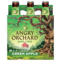 Angry Orchard Beer, Green Apple, Hard Cider - 6 Each 