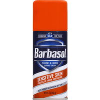 Barbasol Shaving Cream, Sensitive Skin, Thick & Rich - 7 Ounce 