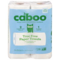 Caboo Paper Towels, Tree Free, Family Size - 2 Each 