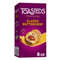 Toasteds Crackers, Classic Buttercrisp - 8 Ounce