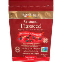 Spectrum Essentials Ground Flaxseed with Mixed Berries Dietary Supplement - 12 Ounce 