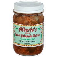 Alberto's Sweet Jalapeno Relish, Sweet & Tangy, Mild - 13.5 Ounce 