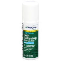 TopCare Pain Relieving, with Menthol 4%, Cold Therapy, Roll-On Gel - 2.5 Fluid ounce 