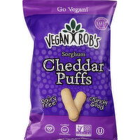 Vegan Rob's Sorghum Puffs, Cheddar - 3.5 Ounce 