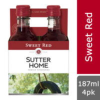 Sutter Home Sweet Red Blend California Wine, 4 bottles / 187 ml     - 187 Millilitre 