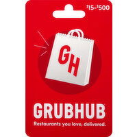 Grub Hub Gift Card, $15-$500 - 1 Each 