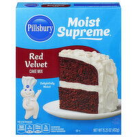 Pillsbury Cake Mix, Red Velvet - 15.25 Ounce 