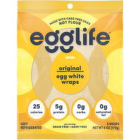 Egglife Egg White Wraps, Original - 6 Each 