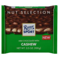 Ritter Sport Milk Chocolate, with Cashew - 3.5 Ounce
